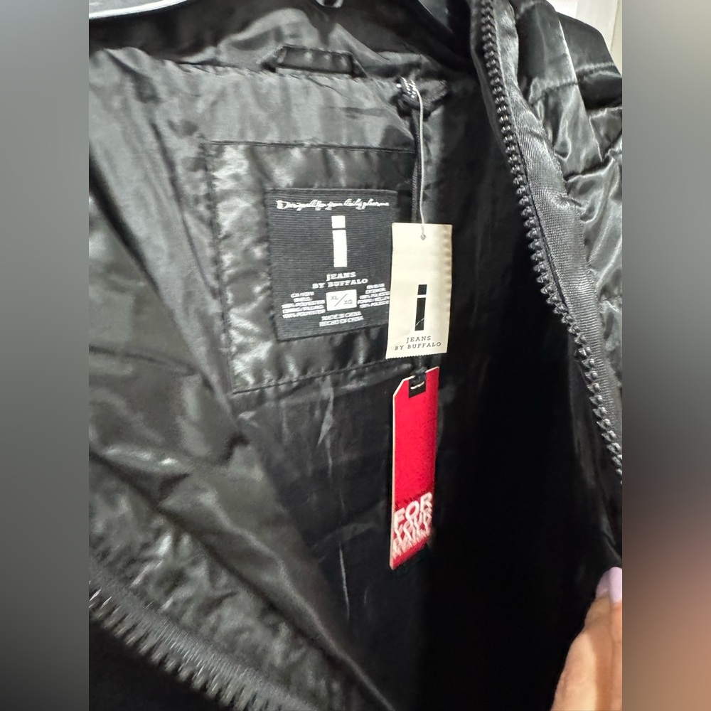 i jeans by Buffalo Men's Black Puffer Jacket - Picture 6 of 9